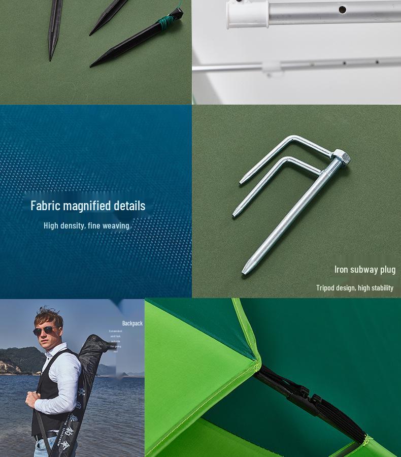 Daiwei Outdoor Rainproof Sun Protection Folding Fishing Umbrella, Universal Fit, 2.4m & 2.2m Sizes