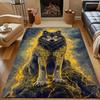 1PC Wolf Mythical Painting Carpet for Living Room Bedroom Sofa Doormat Decor Area Rug Non-slip Floor Mat Machine Washable
