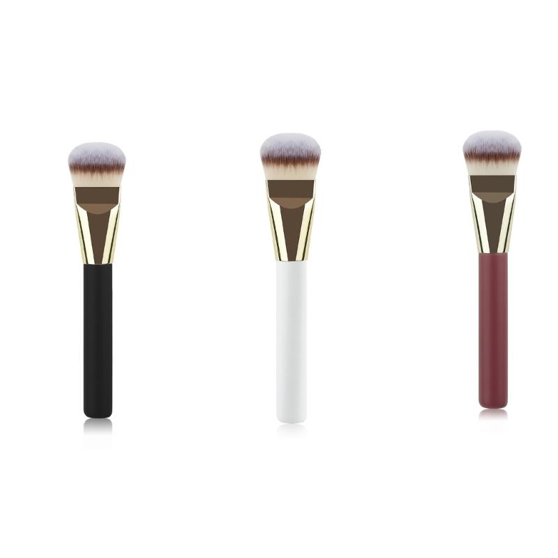 Pinceau de Maquillage Incliné pour Poudre Liquide Crème Buffing Mélange Portable Pinceau de Maquillage Visage Pinceau Correcteur Pinceau Contouring