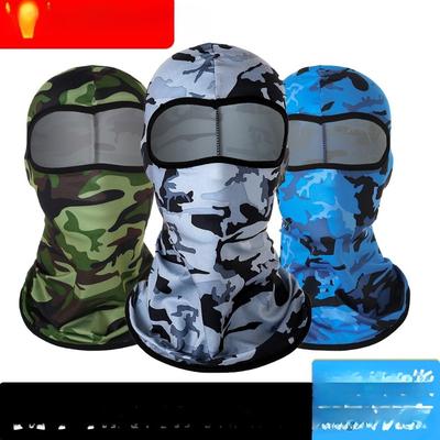 Camouflage Cycling Headgear Outdoor Motorcycle Ice Silk Headgear Summer Sunscreen Mask Breathable Face Kini