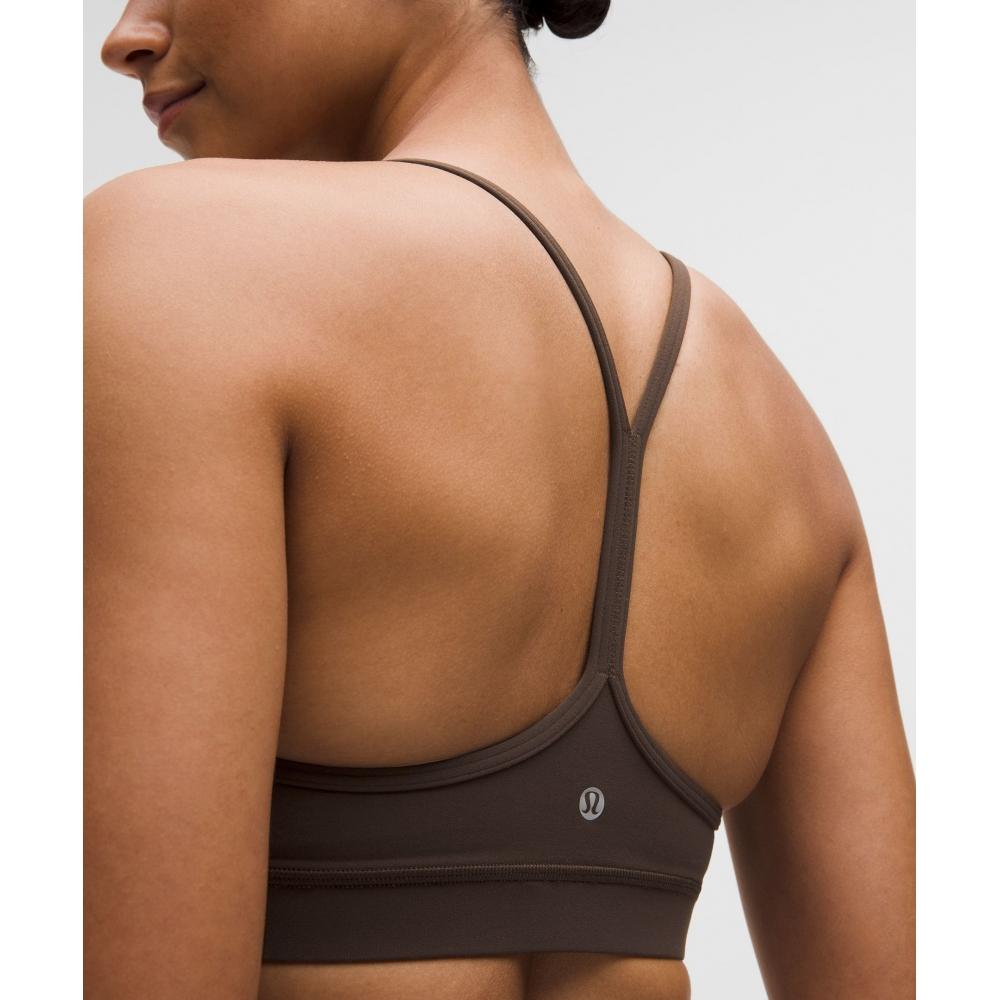 Lululemon Flow Y BrA Nulu  Light Support  A C Cups wAlnut CrunCh