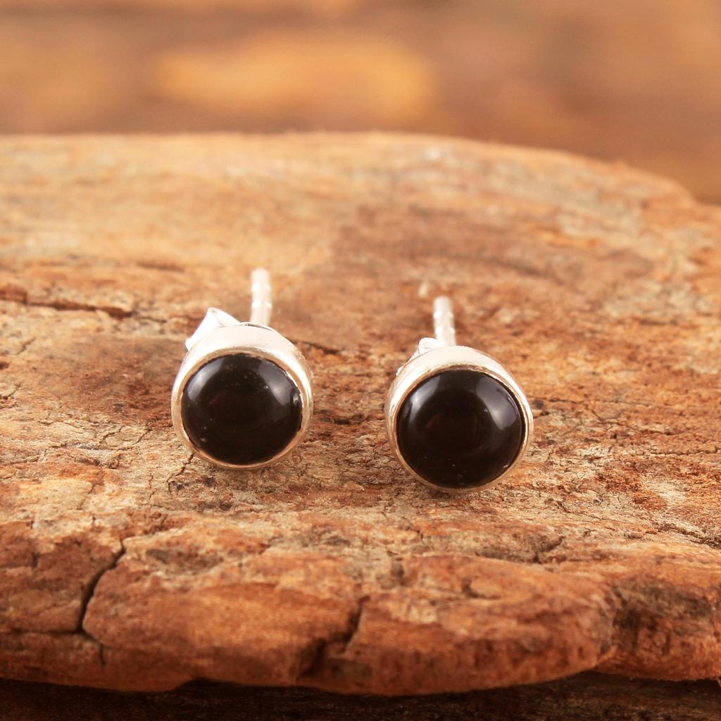 Ametyst Černý Onyx Larimar Granát Měsíční kámen Labra Karneol Stříbrná náušnice 925 Sterling Silver Šperky