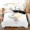 3D Digital Printing Bedding Four-Piece Set Three-Piece Set Owl Black Bed Sheet Quilt Pillow