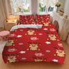 3Pcs Christmas Reindeer Hot Chocolate Bedding Sets For All Sizes New 3D Printed Bed Cover Comforter Duvet Cover Pillowcase Bedroom Decoration