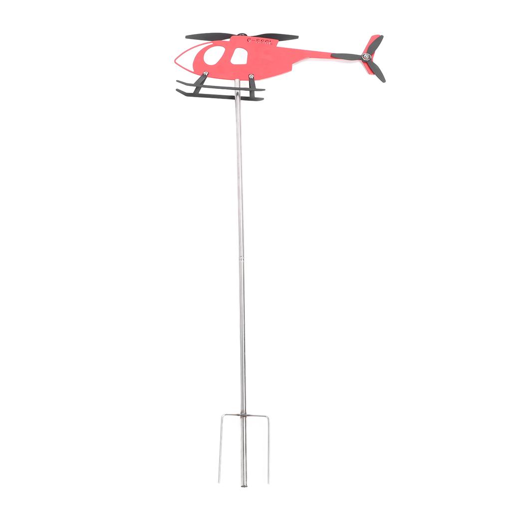 Outdoor Weathervane Red Metal Rotating Airplane Weathervane Wind Direction Indicator for Patio Garden Decor
