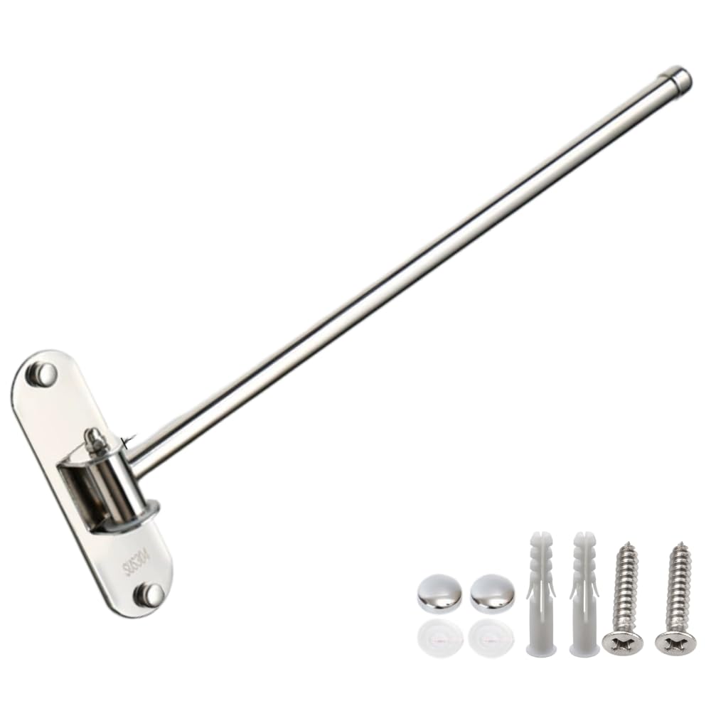 

ideamall Stainless Steel Wall-Mounted Towel Rack with Screws, Silver