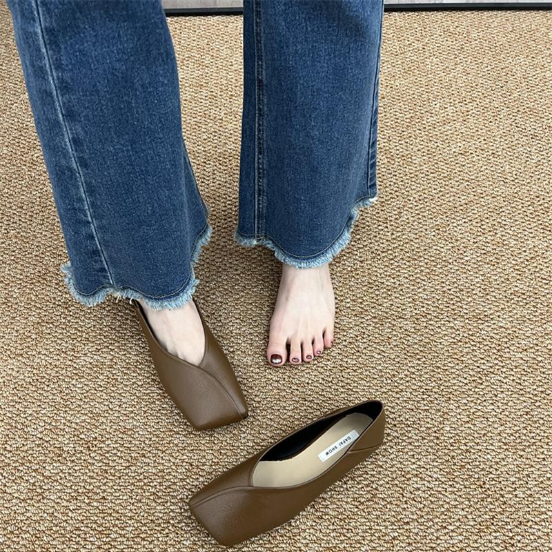 Fashion 2025 Spring Autumn Slip On Women Mary Jane Shoes Fashion Female Outdoor Soft Leather Dress Flats Shoes