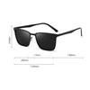 Men Women Polarized Discolouring Sunglasses Metal Square Frame Eyewear Retro Fishing Sun Glasses Outdoor Riding Driving Glasses