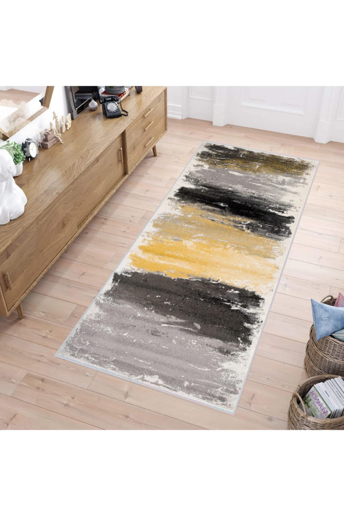 

Моющийся ковер с принтом Rovigo Home RVG1161 50x80 жёлтый