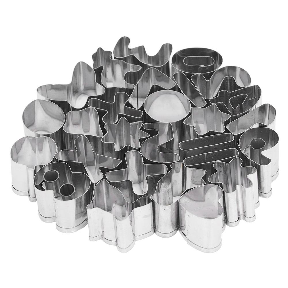 26pcs Stainless Steel Biscuit Number Mold Digital Geometry Number Pattern Mould Polymer Clay Craft