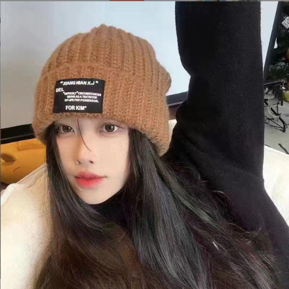 Windproof Beanies Cap Solid Color Skullies Cap Unisex Ear Protection Hat Woman