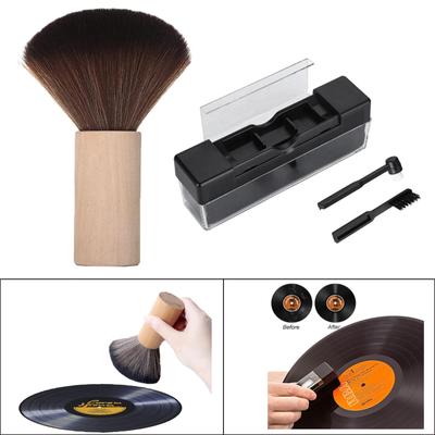 Vinyl Records Cleaner Brush Record Cleaner Brush Dust Cleaning Record Brush Wooden Soft Brush Record Player Accessories