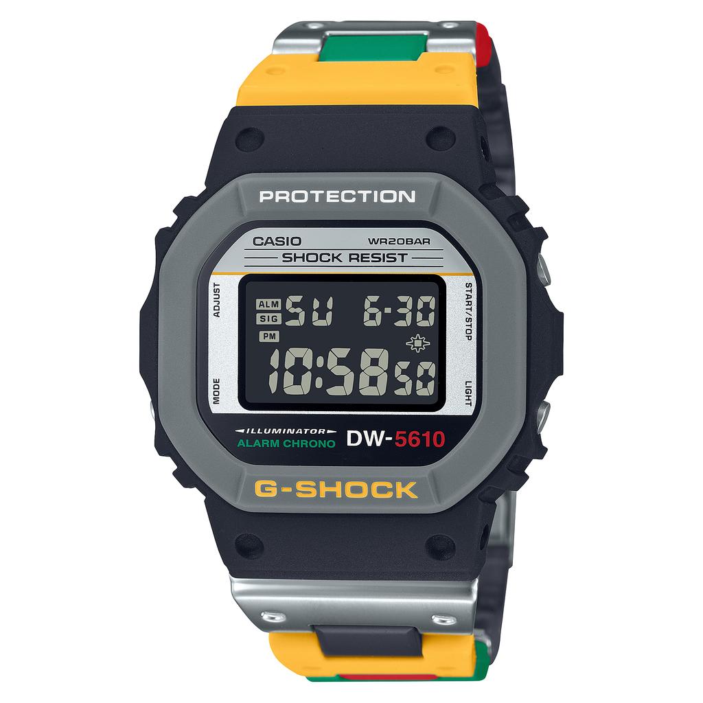 Casio G-SHOCK Men's Stainless Steel 200M Water Resistant Shock Resistant Alarm Quartz Watch DW-5610MT-1