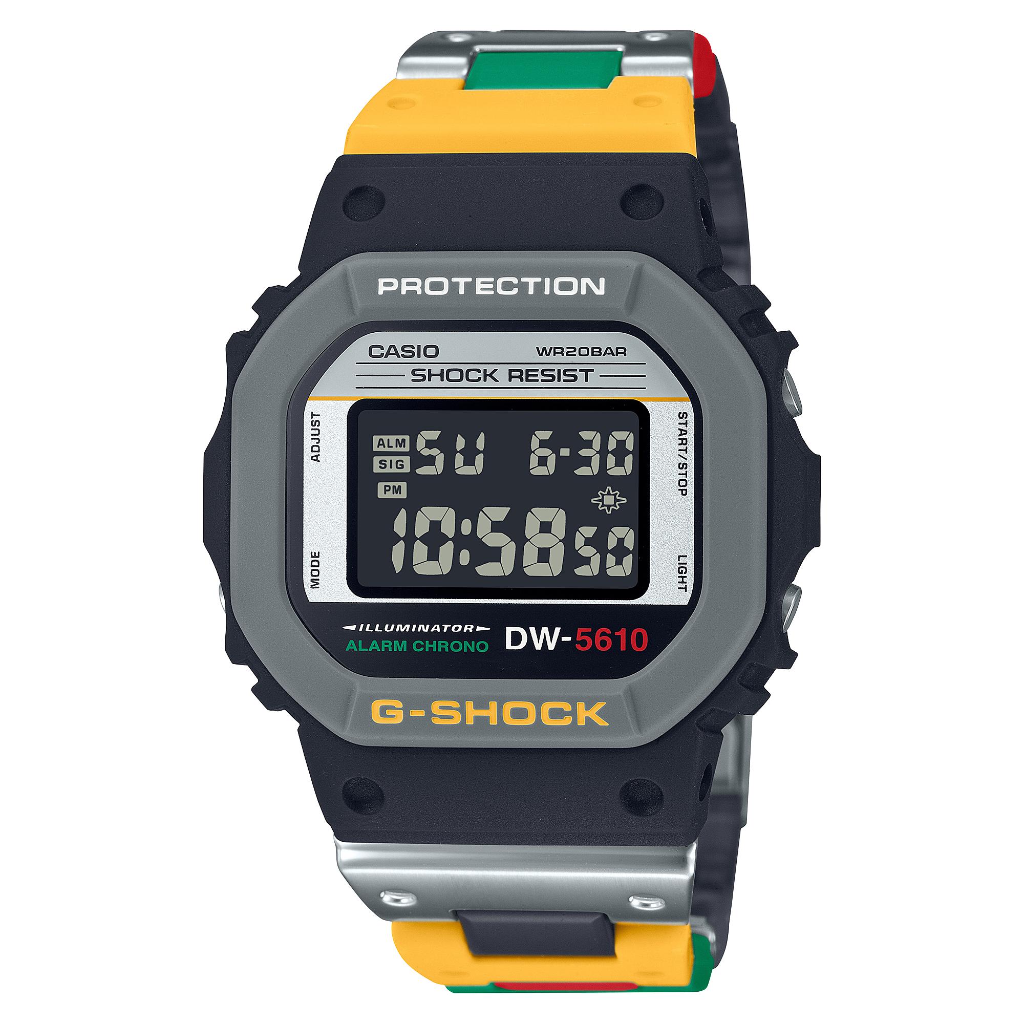 Casio G-SHOCK Men s Stainless Steel 200M Water Resistant Shock Resistant Alarm Quartz Watch DW-5610MT-1 чёрный