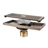 Antique 20CM Rectangular Shower Floor Drain Bathroom Large Displacement Shower Anti-odor Toilet Floor Drain
