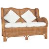 Day and Night - Day and Night 2 Seater Sofa Light Brown Natural Rattan and Linen