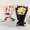 Elegant Artificial Flower Eternal Rose Bouquet Long Lasting 9 Heads Soap Flower Bouquet Anniversary Festival Gift Birthday