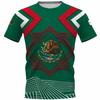 Fashion Mexico National Flag Print T Shirt For Men Funny 3D Eagle Pattern Short Sleeve Summer Casual O-neck Loose Top Men's Tees