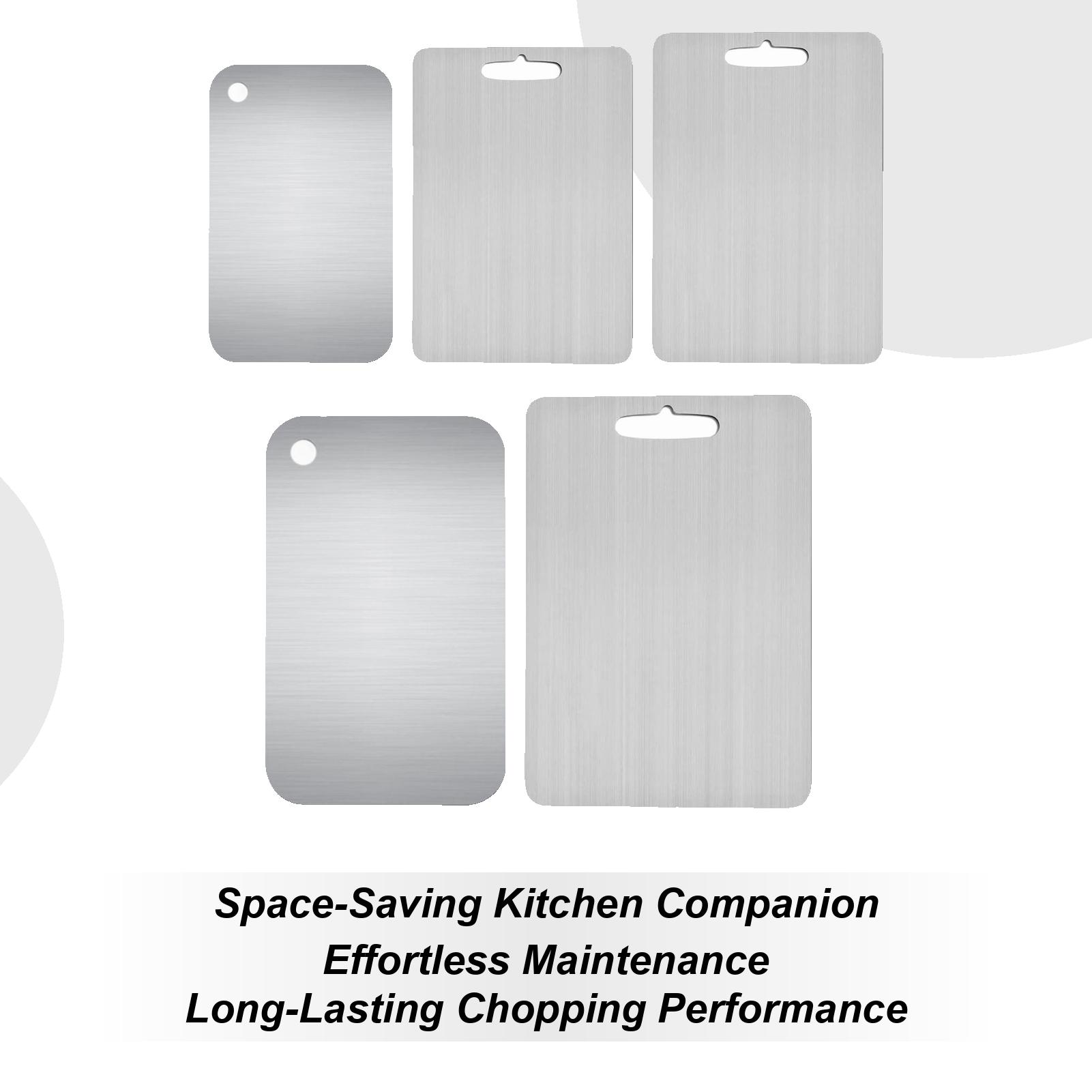 Ultra-thin Titanium Cutting Board Double-Sided Kitchen Chopping Board 304 Stainless Steel Food Grade Kitchen Cutting Mtat