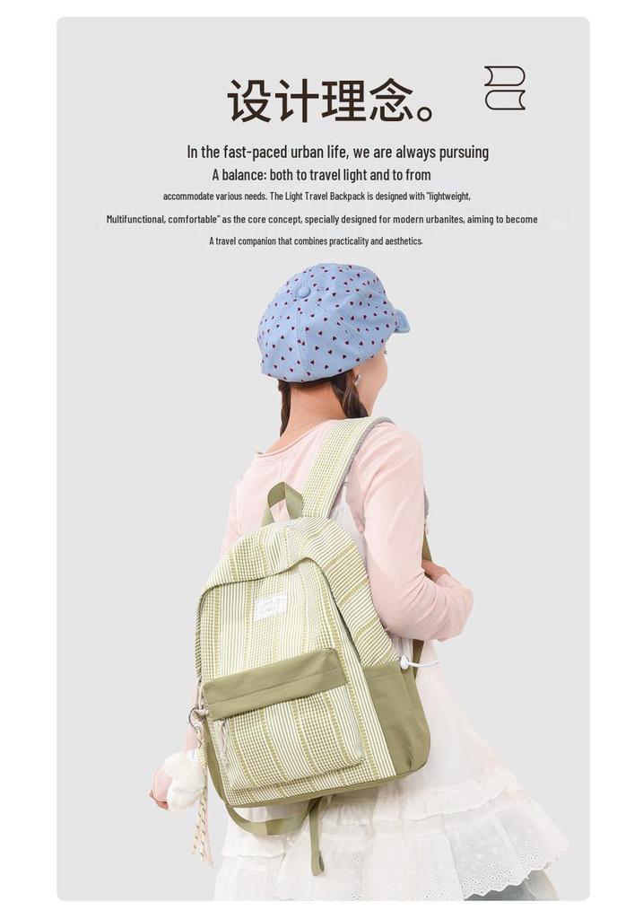 2026 Japanese Cute Girly Double Shoulder Bag - Lightweight, Large Capacity Student Backpack