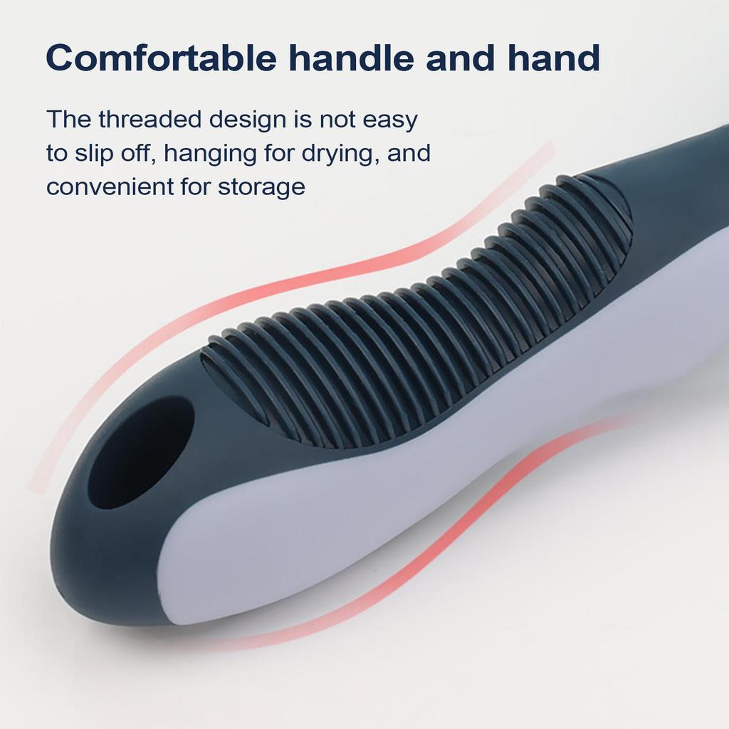 Katzenbürste Edelstahl Tragbar Anti-Rutsch Ausbürsten Kamm Haustierpflegebürste Für Innen Außen Urlaub Geburtstag Badezimmer Bad