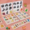 Montessori-Holzspielzeug Formen finden Tier Frucht Schatten Zuordnungs-Puzzle Denkspiel Kinder Früherziehung Lernspielzeug Geschenk