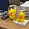 2pcs 3D Printed Angry Duck Figurine Home Decoration Gift For Kids Cartoon Yellow Duck Desktop Shelf Ornament