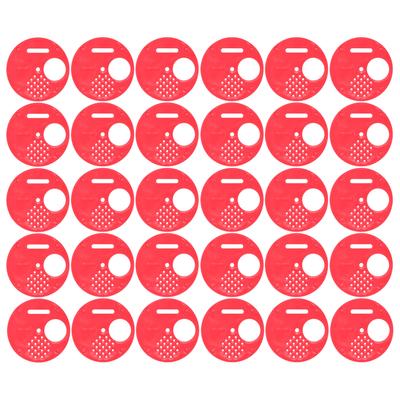 30Pz Disco Ingresso Porticina Arnia Plastica Rotondo Uscita Aerazione Cancello Accessorio Apicoltura Rosso