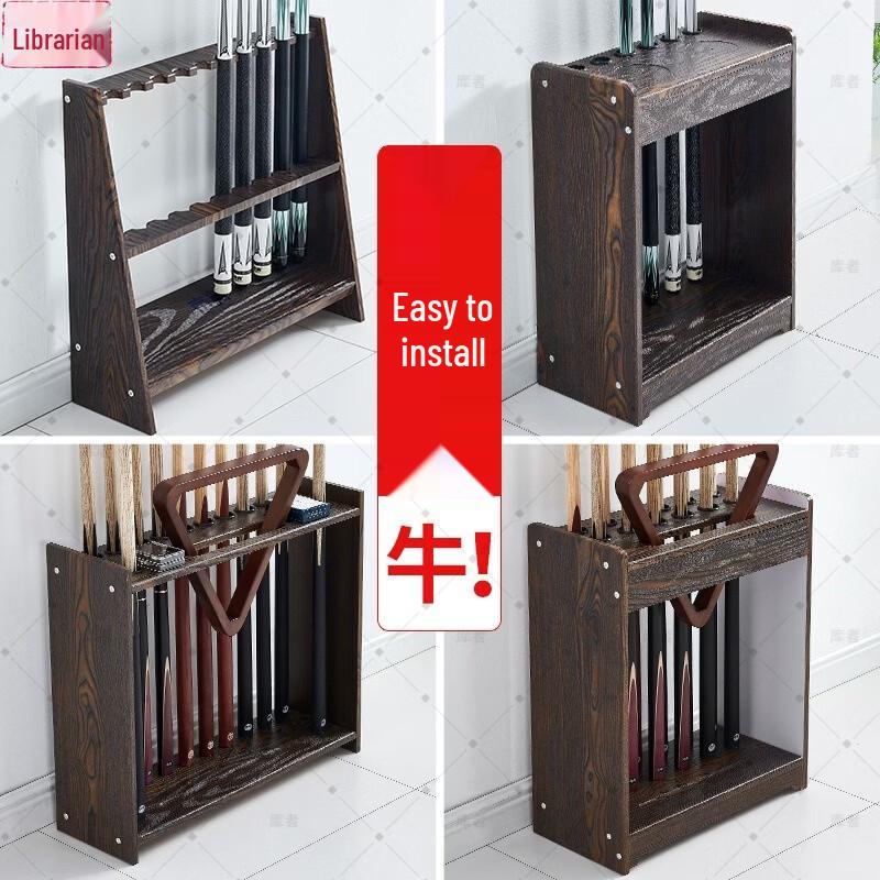 Wall-Mounted Billiard Cue Rack
