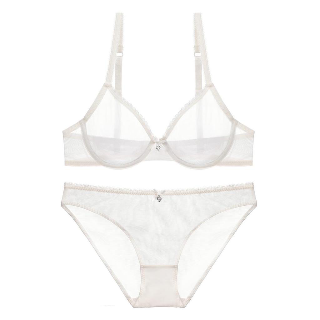 Plus Size European-American French Ultra-Thin Transparent Lingerie Set