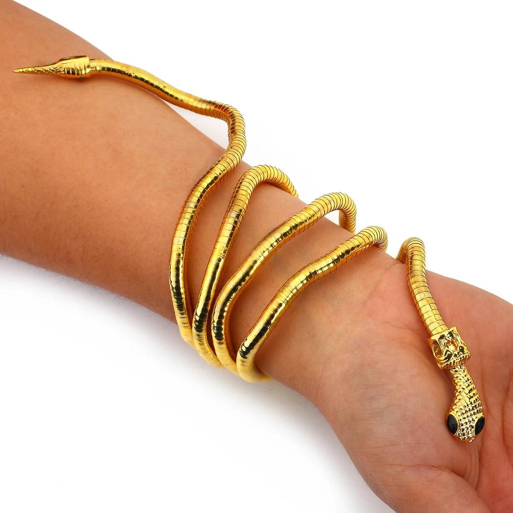 Punk Bendy Snake Náhrdelník Wrap Skládací náramek pro ženy Mužské robustní šperky