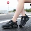 Four Seasons Leather Running Shoes Women's Flat-bottomed Casual Sneakers Travel Shoes Tide Single Shoes Soft-soled Shoes Large Size