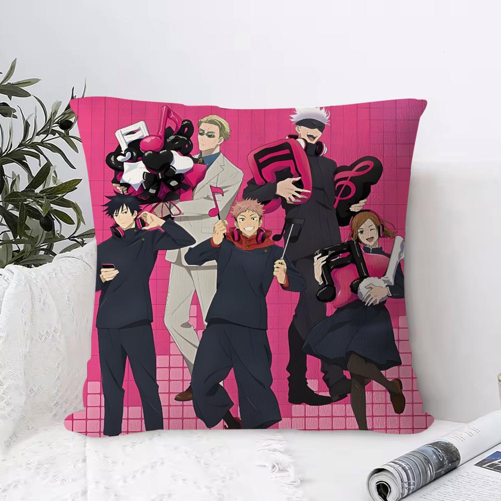 Cartoon J-Jujutsu K-Kaisen Kissenbezug Ultraweicher Hautfreundlicher Stoff Wolkenähnlicher Komfort & Verdeckter Reißverschluss