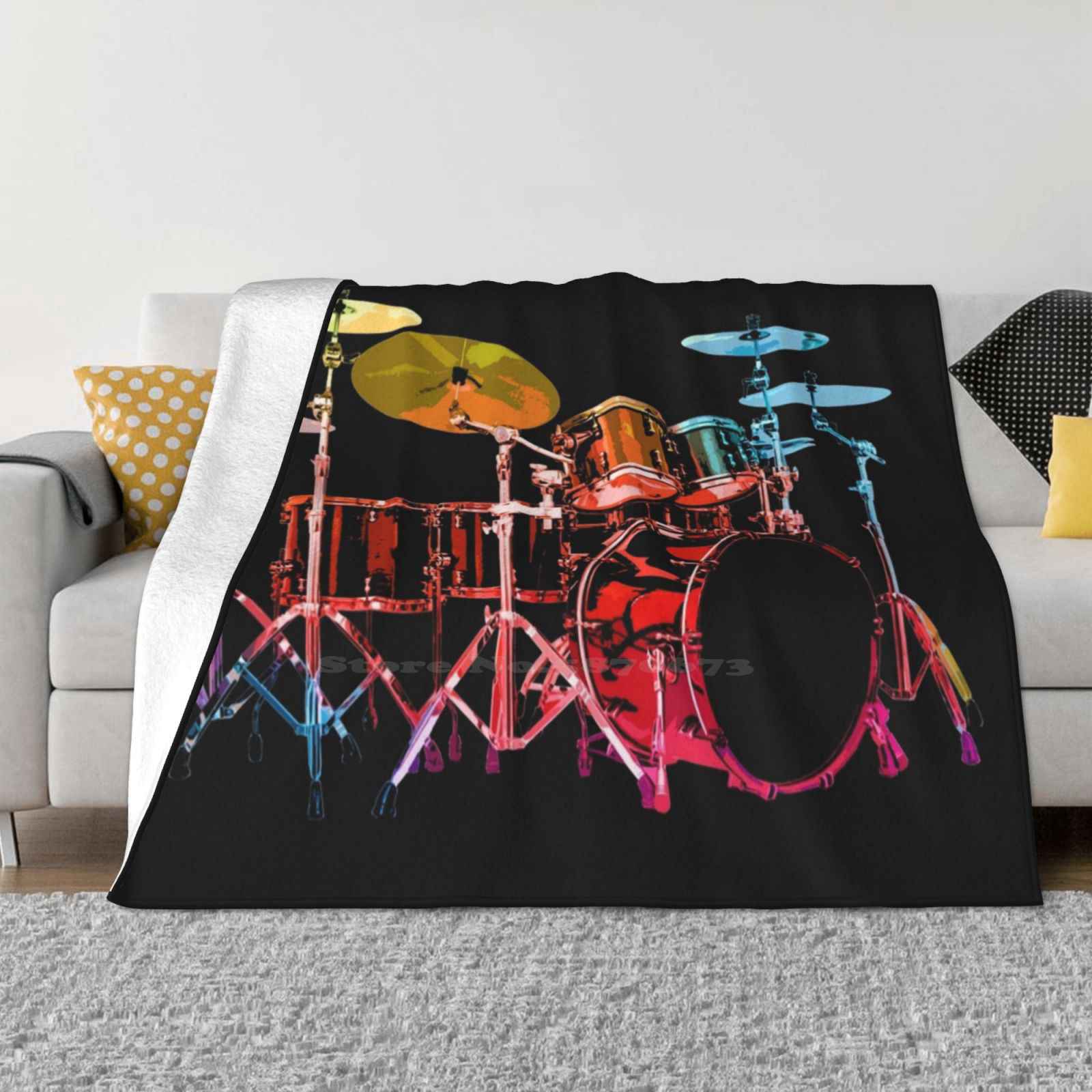 Барабанная установка ( Яркие цифровые цвета ) Горячая Распродажа Печать Высокое Качество Теплое Фланелевое Одеяло Барабанная Установка Барабанщик Барабанить Я Барабан Барабан 30x40in