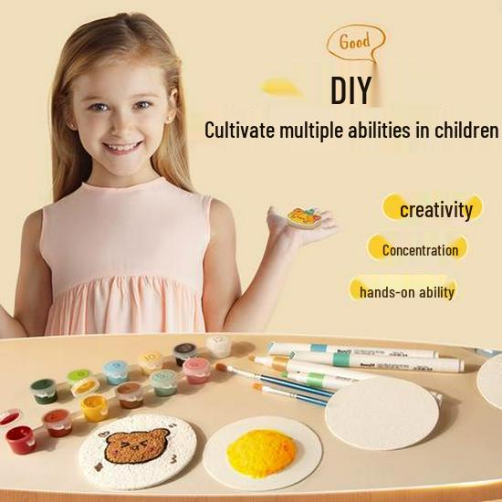 Hand-Painted Graffiti Foam Sponge: DIY Stress-Relief Squeeze Toy & 3D Texture Painting Dish Sponge