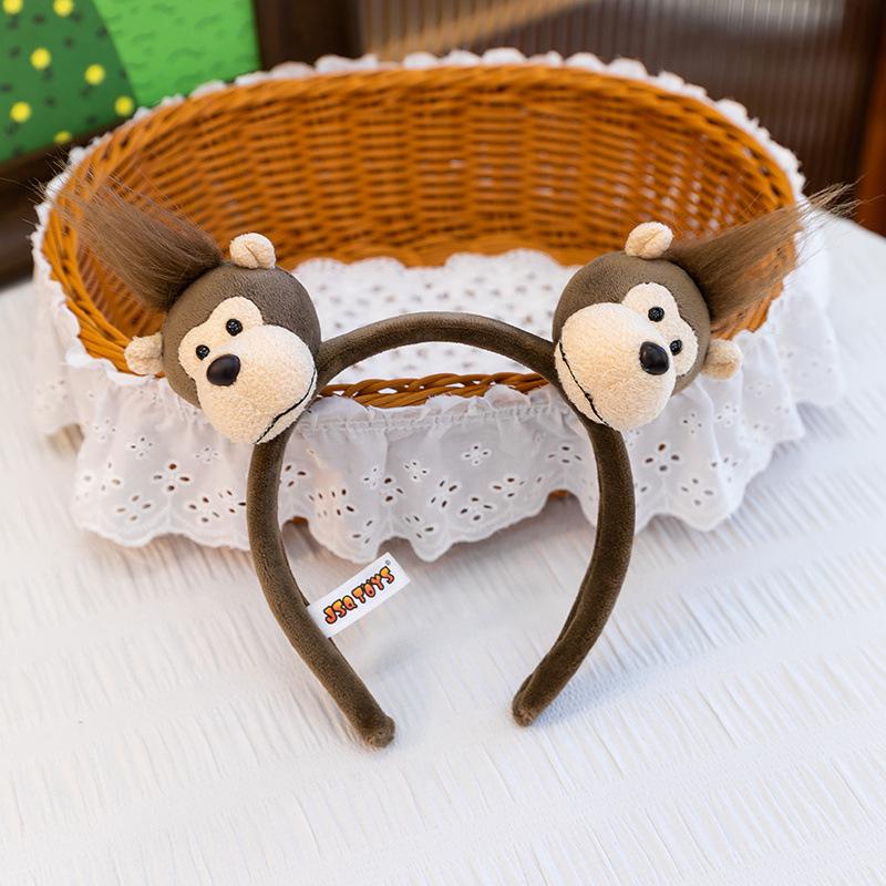 Cute Cartoon Plush Animal Ears Headband - Funny Face-Washing Hair Accessory