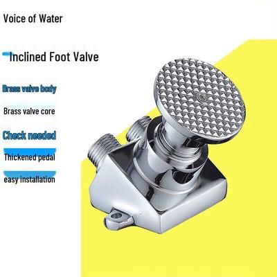 Foot-Operated Single Cold Water Basin Faucet