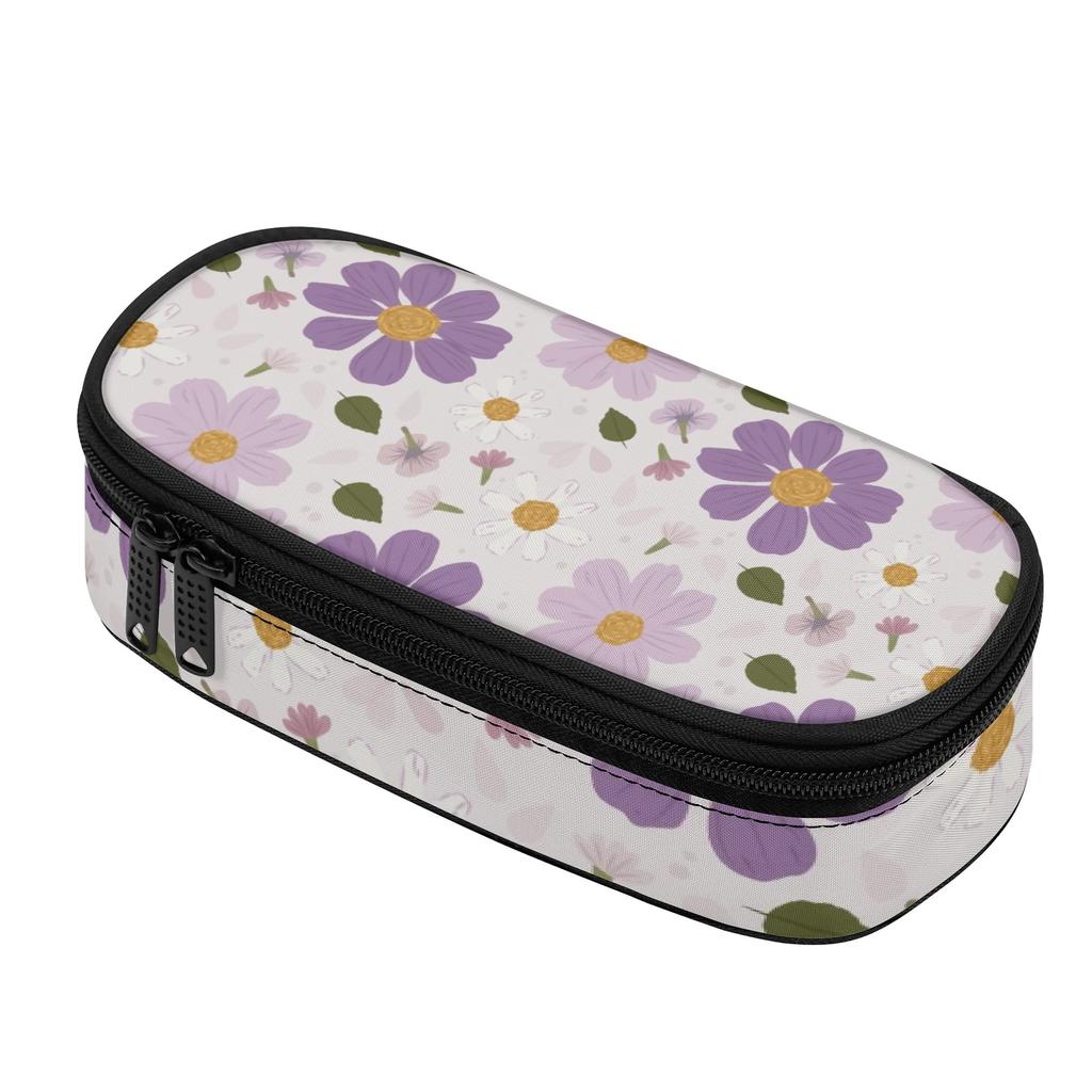 School Pencil Case Zipper Closure High Capacity 300D Polyester with Main Compartment Mesh Pocket and Pen Slots for Everyday Study