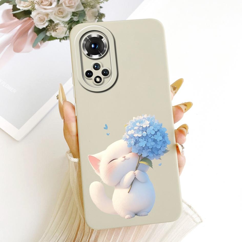For Huawei Nova 9 Case Popular Flower Cover Soft Liquid Silicone Shockproof TPU Bumper For Huawei Nova 9 Pro Nova9 NAM-LX9 Shell