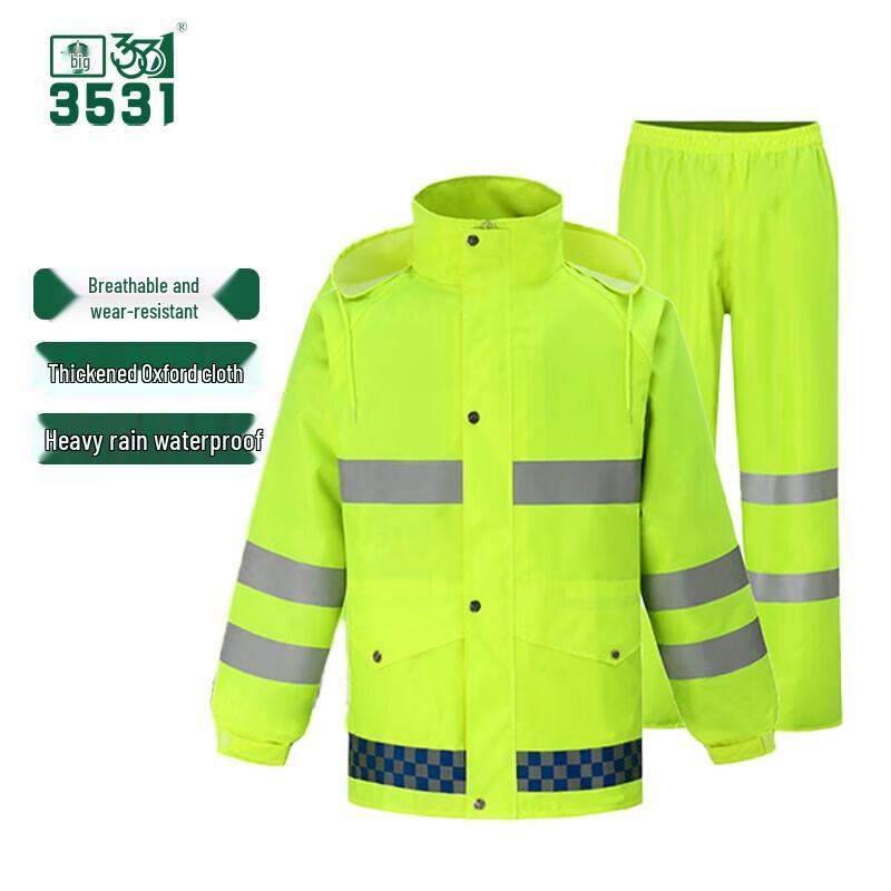 3531 Reflective Split Rain Suit 2XL