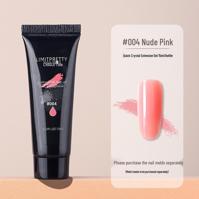 

Набор гелей для наращивания ногтей с глиттером телесного цвета, безболезненный УФ/светодиодный лак для укрепления и придания формы ногтям