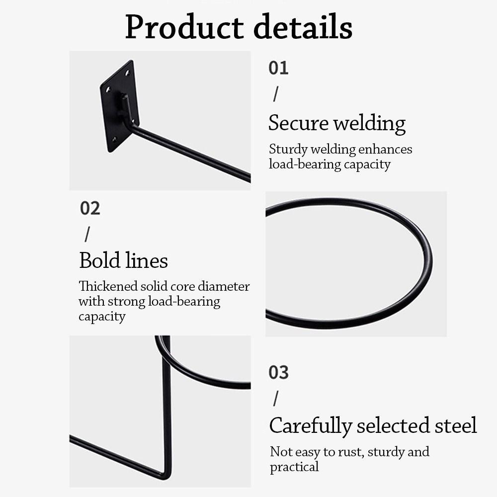 Wall-Mounted Helmet Hanger Display Rack Black White Storage Helmet Display Stand  Storage Display