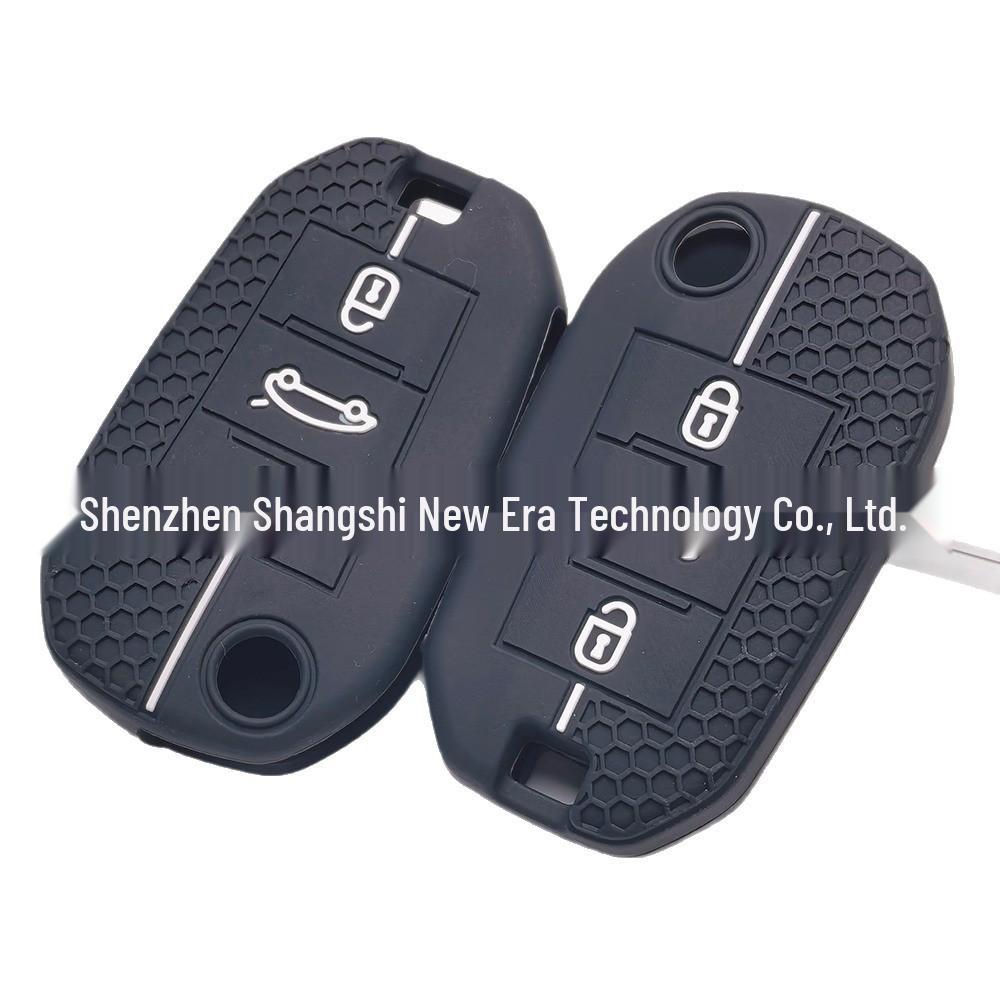 Peugeot and Citroen Car Key Silicone Case - Honeycomb Design
