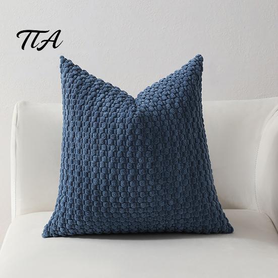 Three Dimensional Texture Pillowcase Corduroy Pillow Cover, Bubble Throw Solid Color Pillowcase, Decorative Sofa Cushion Cover Modern for Couch