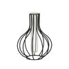Glass Vase with Metal Frame Transparent Wire Tabletop for Living Room, Office Desk,