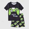 2pcs Boys Casual Cool Camouflage Short Sleeve T-shirt & Shorts Set, Comfy Summer Kids Clothes