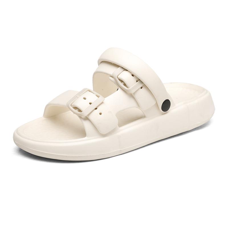 

Тапочки для мужчин и женщин, сандалии на толстой подошве, повседневная пляжная обувь с двойной застежкой, сандалии 42-43 хаки