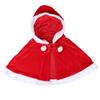 Santa Claus Costume Red Cape Women Hooded Ponchos Christmas Cloak Cosplay Costume Xmas Cape