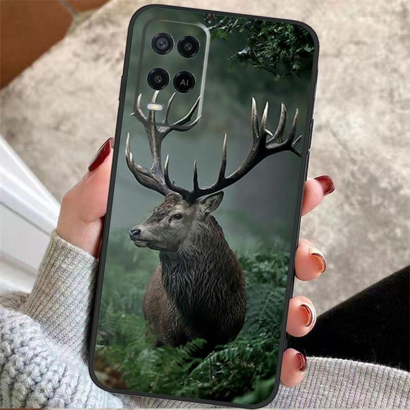 

STUNNING DEER Animal Case For OPPO A72 A52 A54S A57S A17 A77 A74 A94 A5 A9 A53 A15 A16 A76 A96 A18 A58 A78 A98 OPPO A74 5G