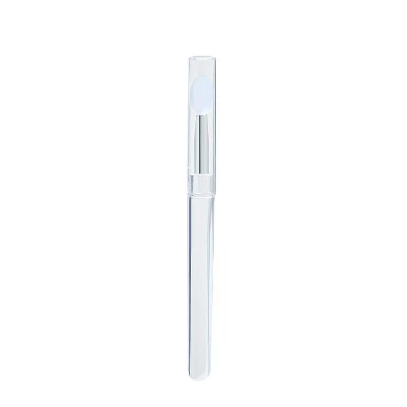 1PCS Portable Multifunctional Silicone Lip Brush with Cover Dustproof Lip Glaze Brush Lipstick Brush Lipstick Brush Eyeshadow Brush